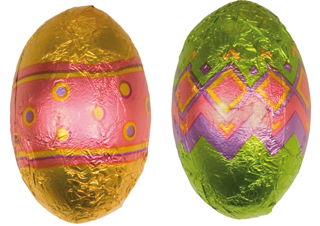 Čokoládová vajíčka různých velikostí
