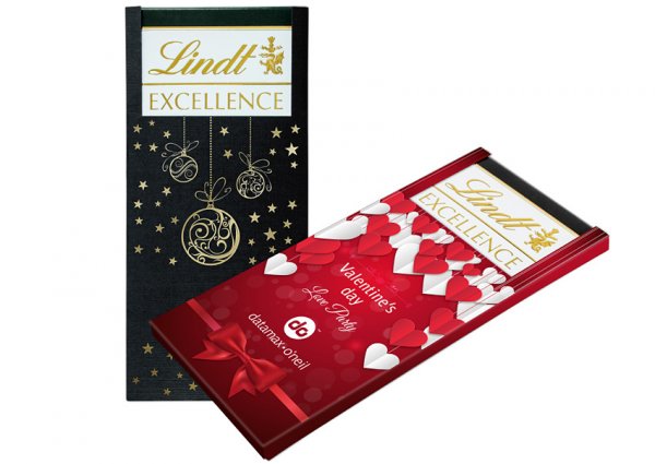 Čokoláda Lindt v reklamním balení