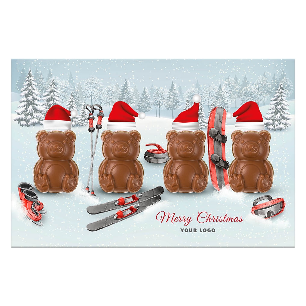 Vánoční přání s medvídky