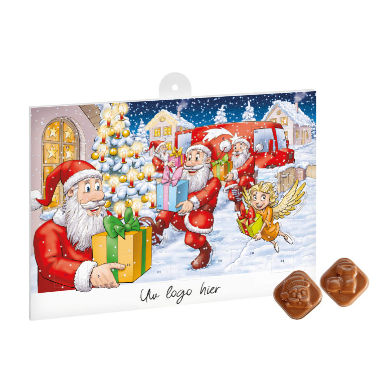 Adventní kalendář s čokoládovými čtverečky